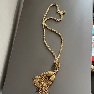 Kate Spade gold tassel necklace